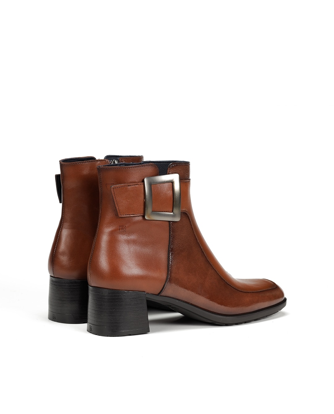 Botines de mujer fabricados en charol - Fluchos - Marrón Marrón-2