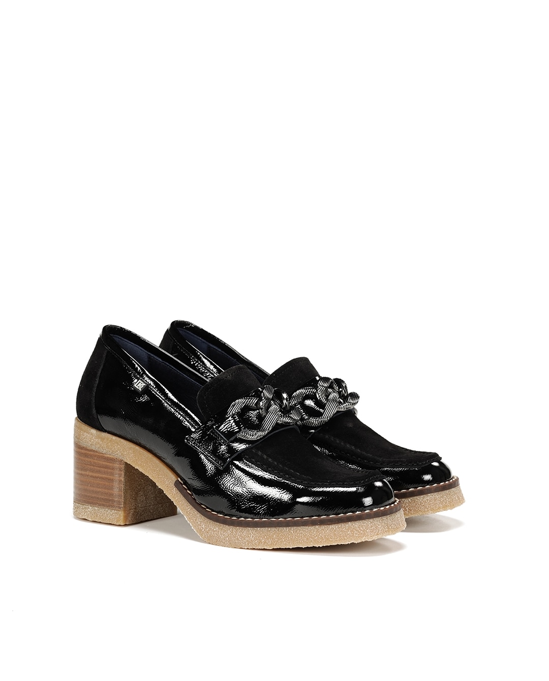 Mocasines de mujer fabricados en charol - Fluchos - Negro Negro-3