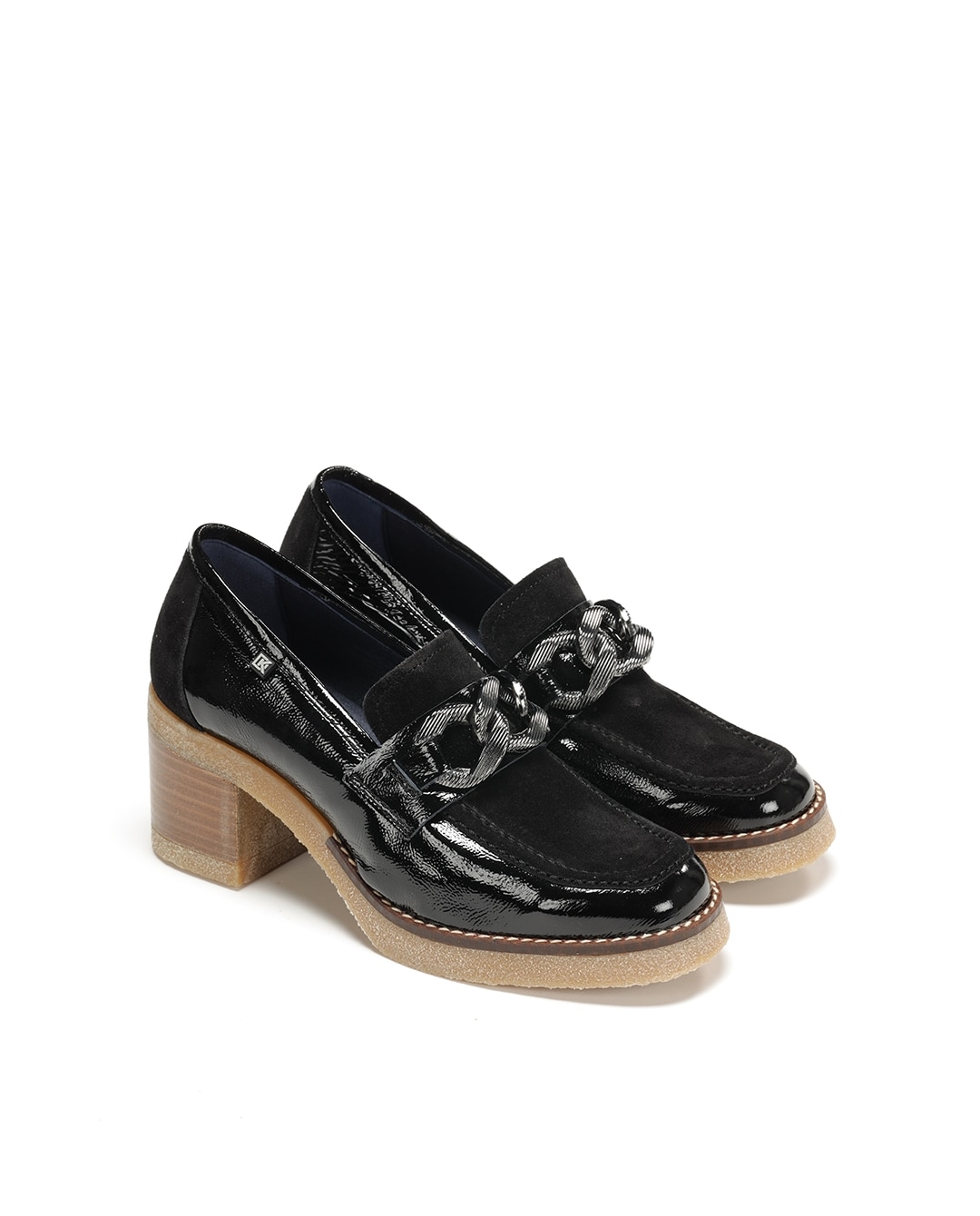 Mocasines de mujer fabricados en charol - Fluchos - Negro Negro-4