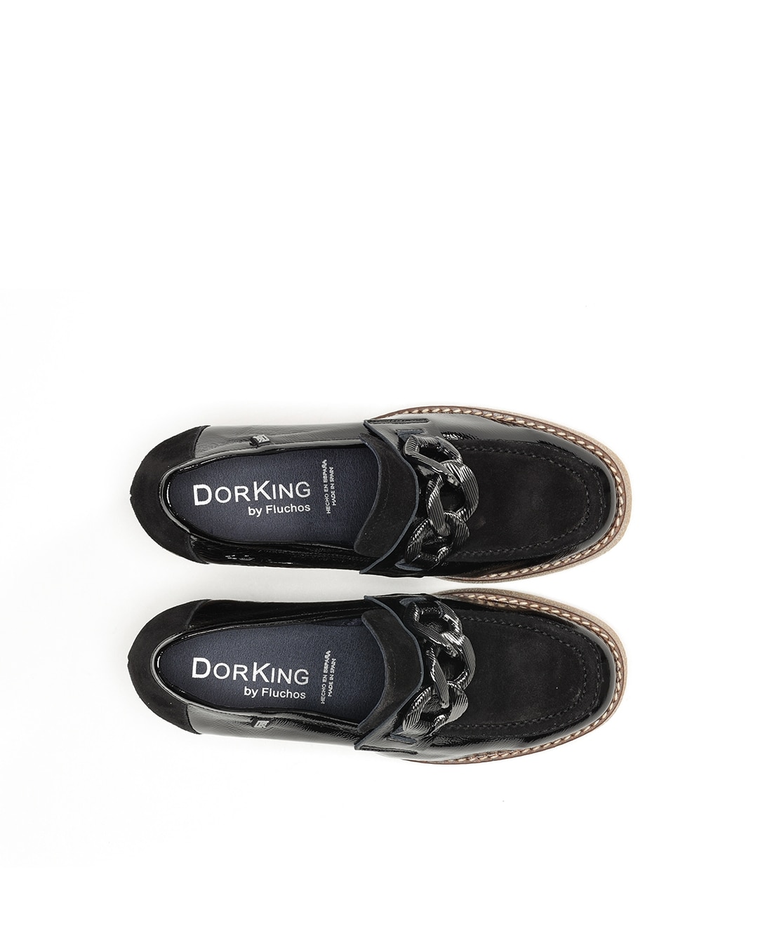 Mocasines de mujer fabricados en charol - Fluchos - Negro Negro-5