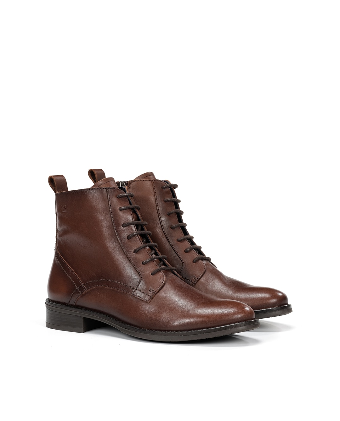 Botines de mujer fabricados en piel - Fluchos - Marrón Marrón-2