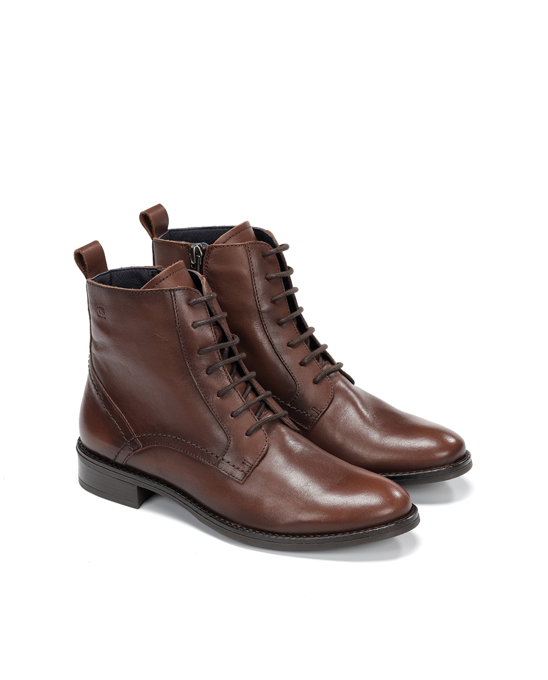 Botines de mujer fabricados en piel - Fluchos - Marrón Marrón-4