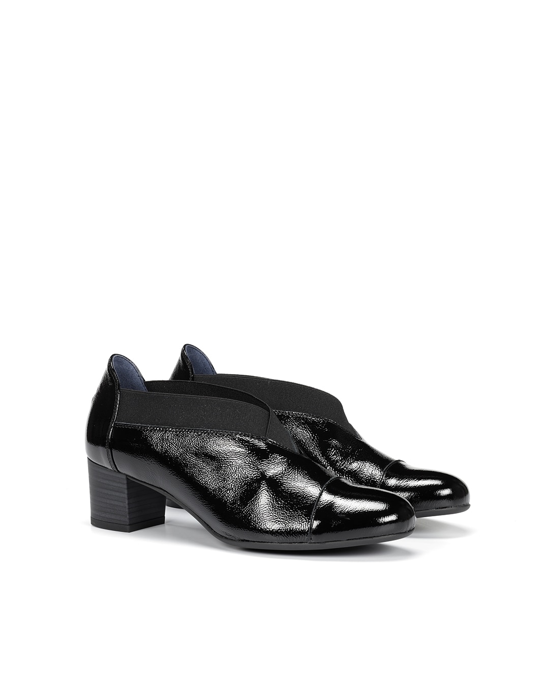 Zapatos de cordones de mujer fabricados en charol - Fluchos - Negro Negro-3