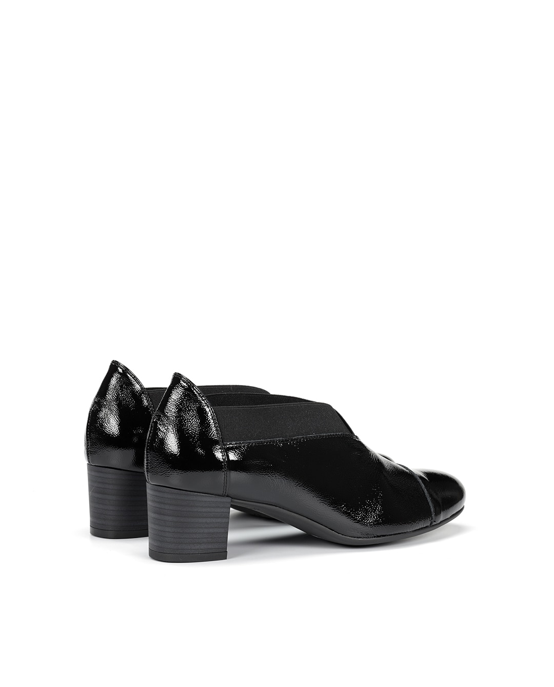 Zapatos de cordones de mujer fabricados en charol - Fluchos - Negro Negro-2