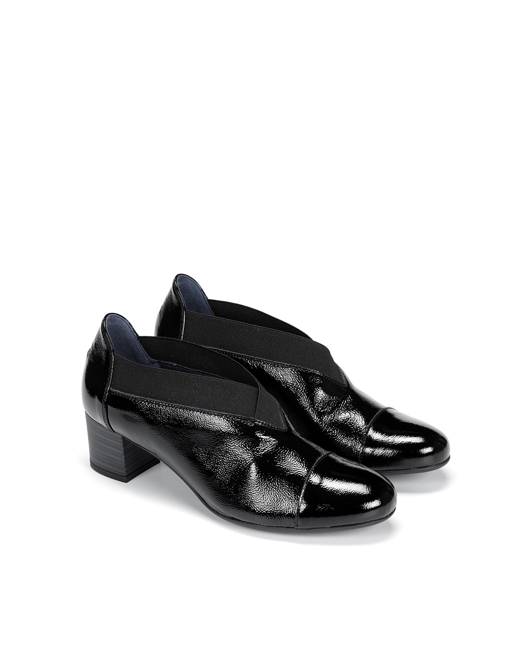 Zapatos de cordones de mujer fabricados en charol - Fluchos - Negro Negro-4
