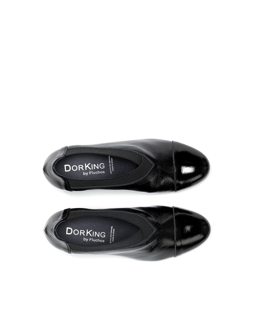 Zapatos de cordones de mujer fabricados en charol - Fluchos - Negro Negro-5