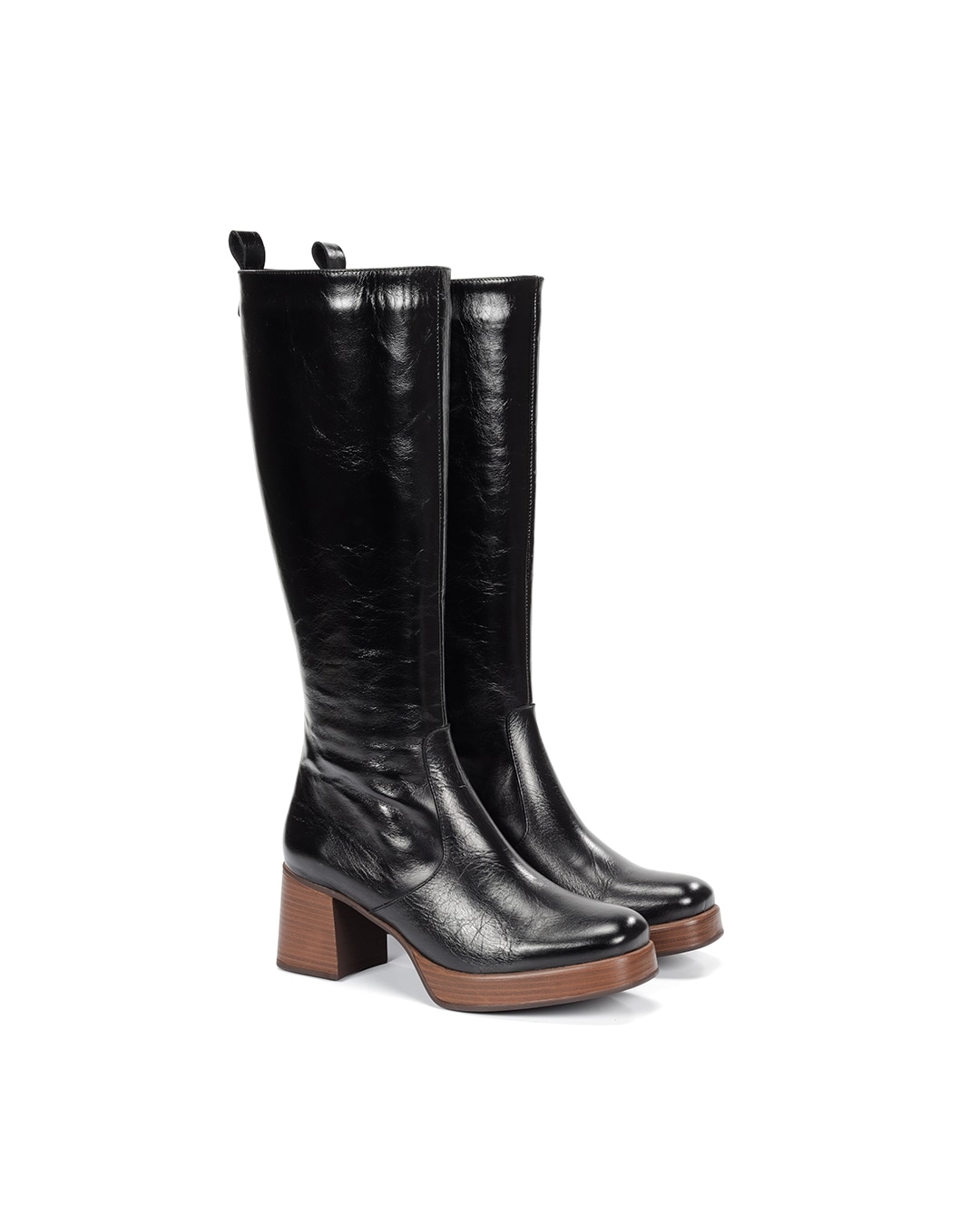 Botas de mujer fabricados en piel - Fluchos - Negro Negro-2