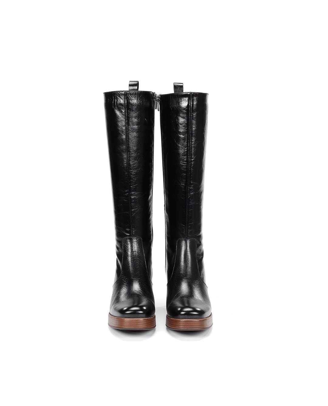 Botas de mujer fabricados en piel - Fluchos - Negro Negro-3