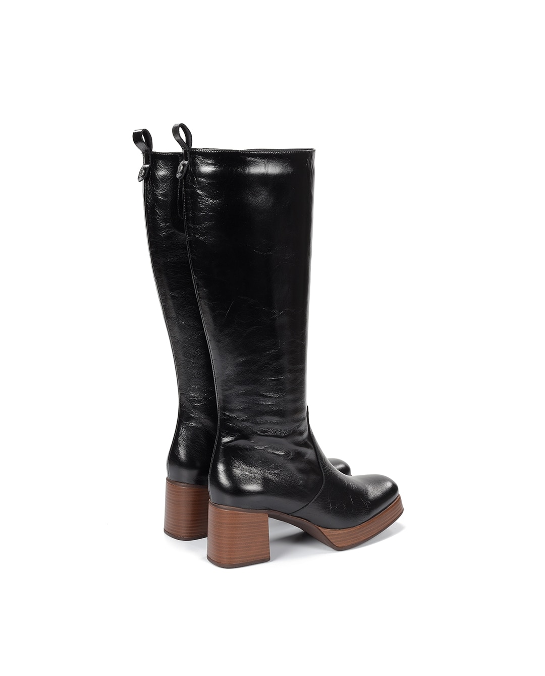 Botas de mujer fabricados en piel - Fluchos - Negro Negro-4