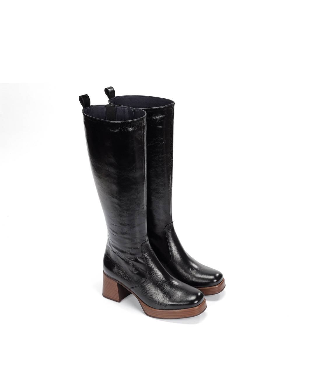 Botas de mujer fabricados en piel - Fluchos - Negro Negro-5
