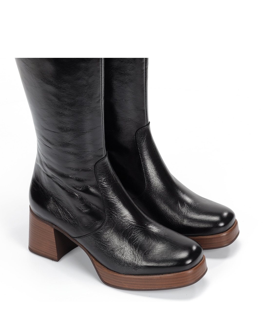 Botas de mujer fabricados en piel - Fluchos - Negro Negro-6