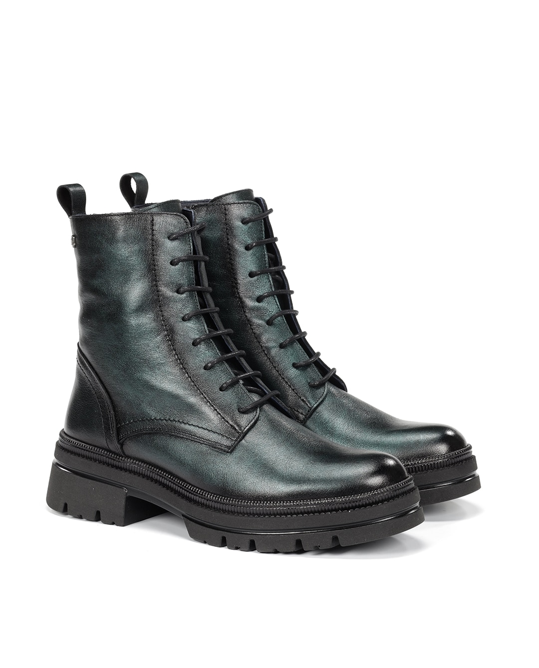 Botines de mujer fabricados en piel - Fluchos - Verde Verde-2