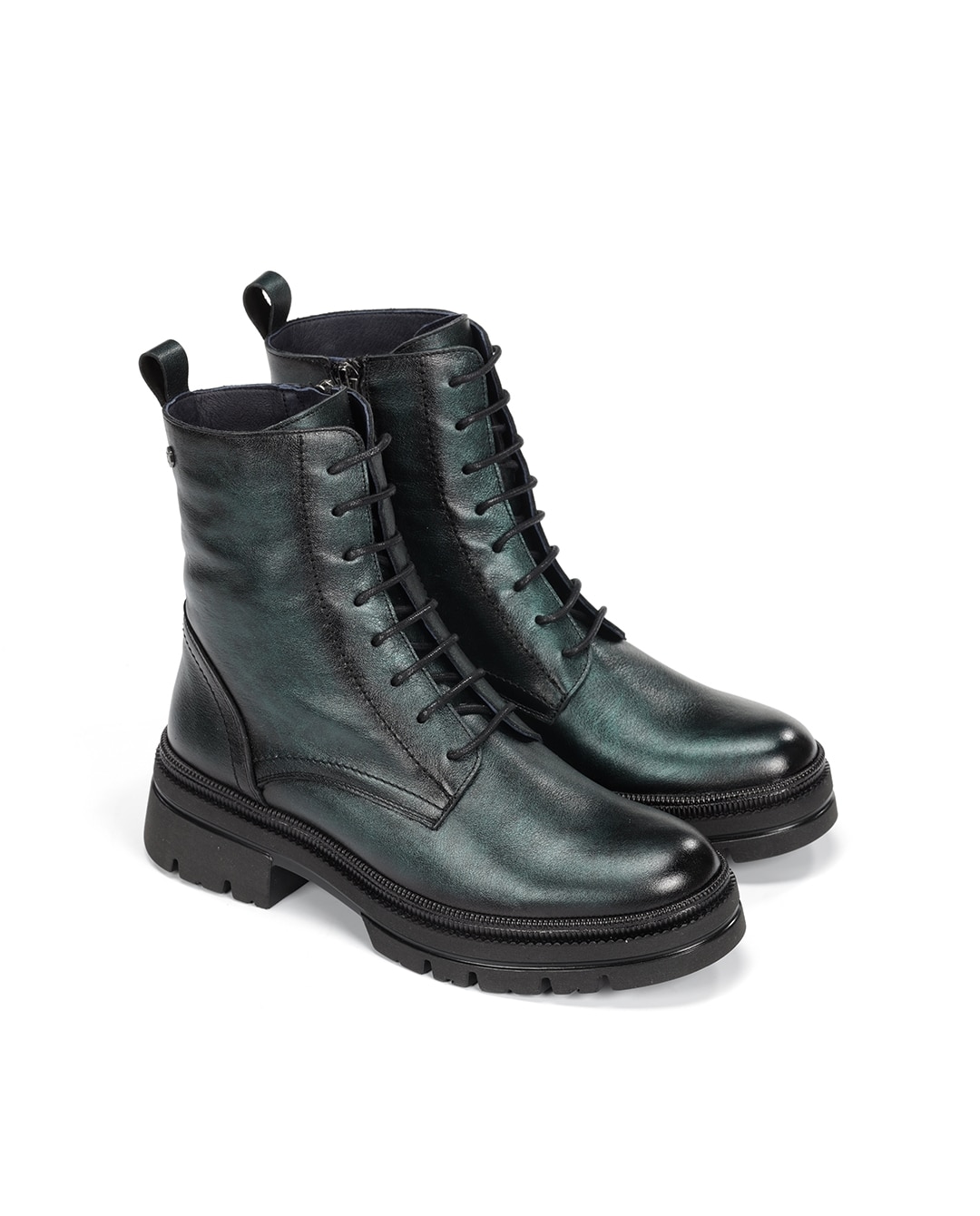 Botines de mujer fabricados en piel - Fluchos - Verde Verde-5