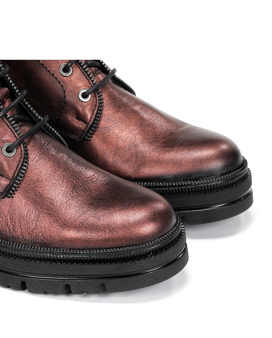 Botines de mujer fabricados en piel - Fluchos - Rojo Rojo-6