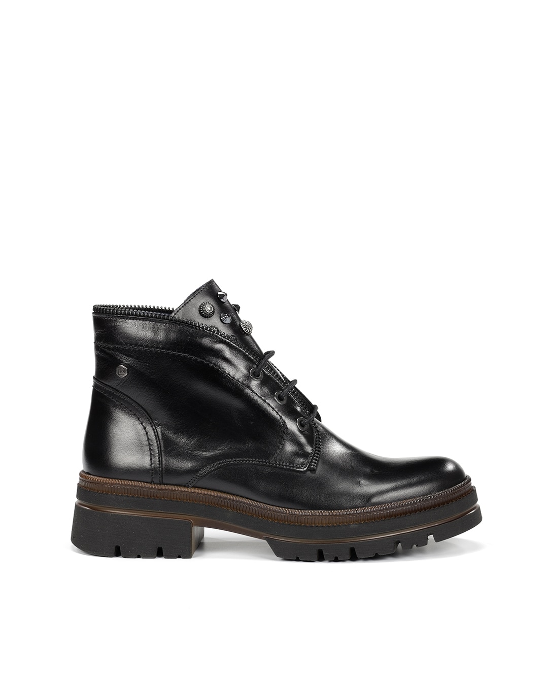 Botines de mujer fabricados en piel - Fluchos - Negro Negro-1