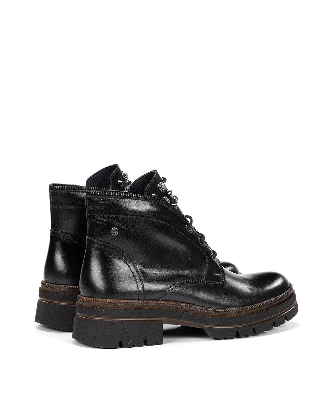 Botines de mujer fabricados en piel - Fluchos - Negro Negro-2