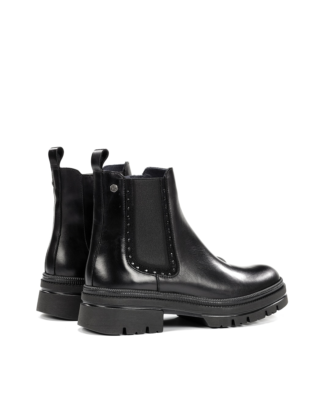 Botines de mujer fabricados en piel - Fluchos - Negro Negro-2
