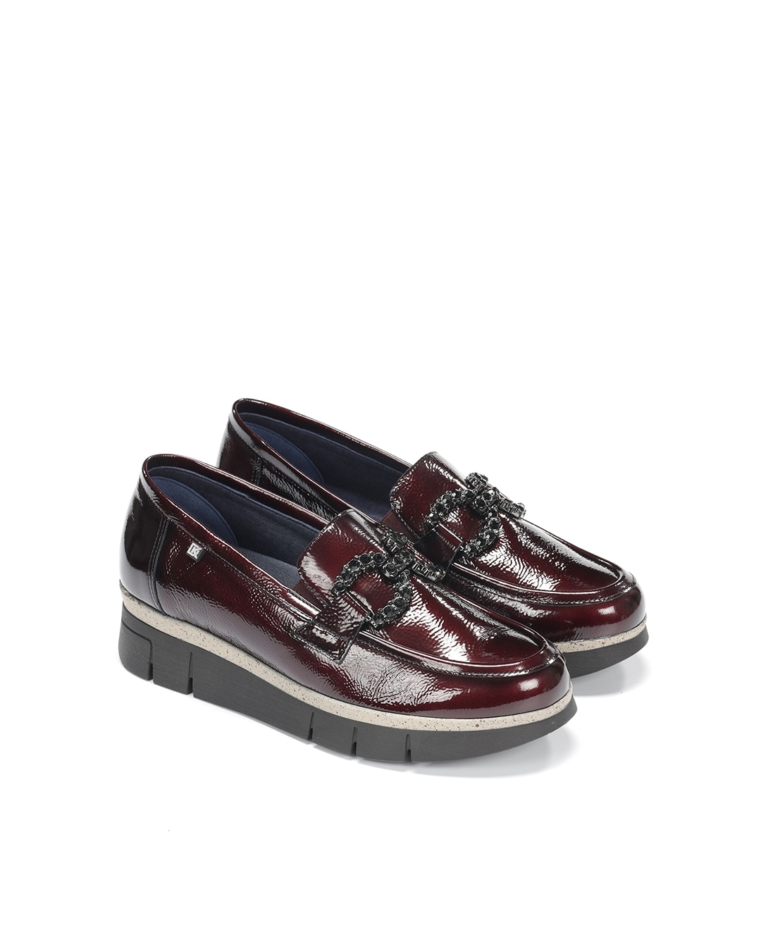 Mocasines de mujer fabricados en charol - Fluchos - Morado Morado-4