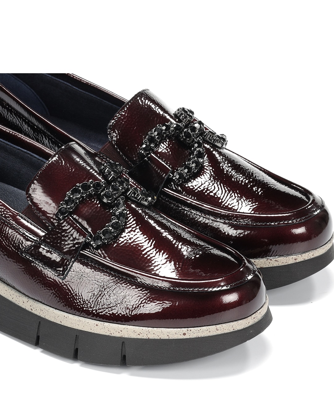 Mocasines de mujer fabricados en charol - Fluchos - Morado Morado-6