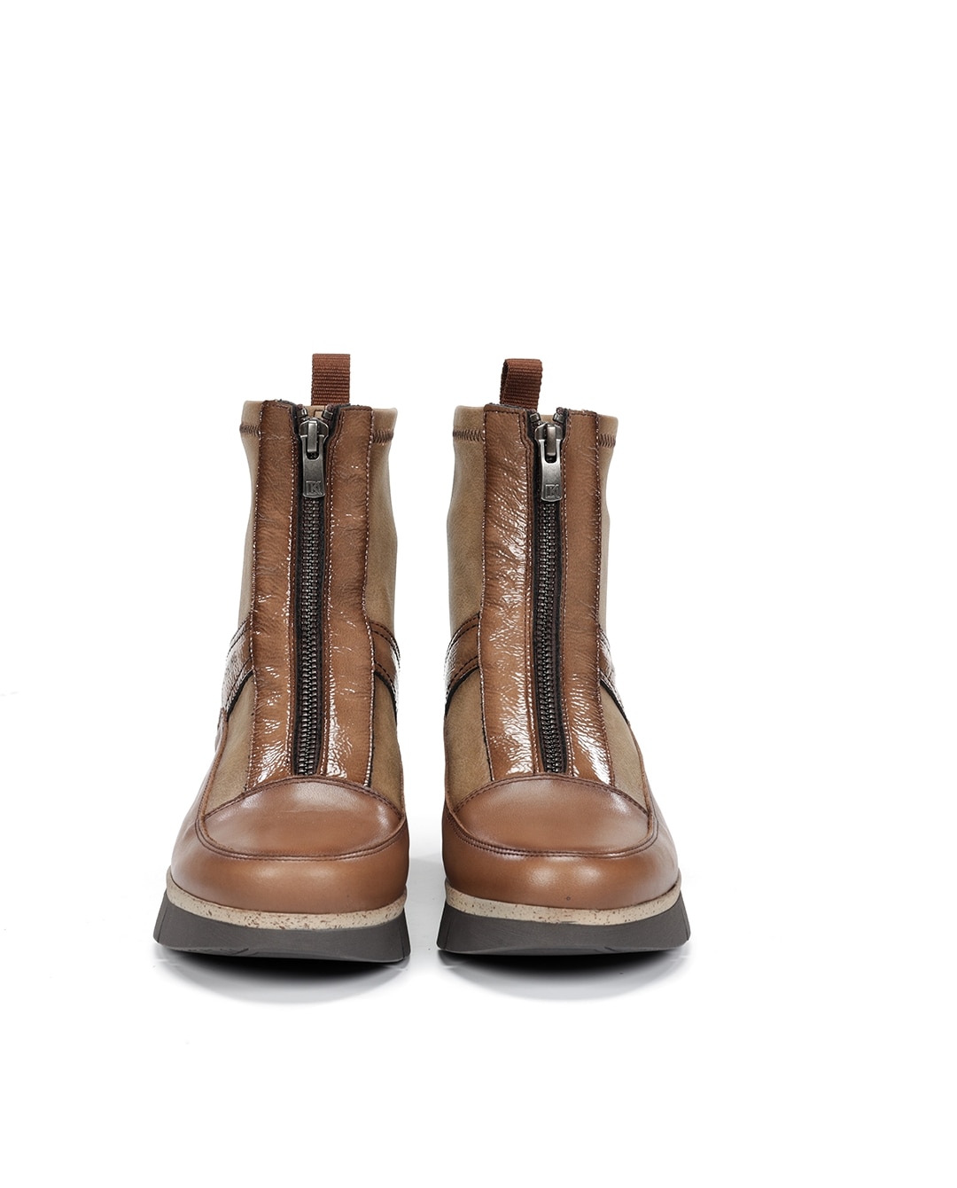 Botines de mujer fabricados en piel - Fluchos - Marrón Marrón-3
