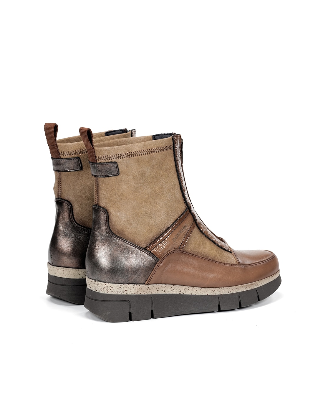 Botines de mujer fabricados en piel - Fluchos - Marrón Marrón-4
