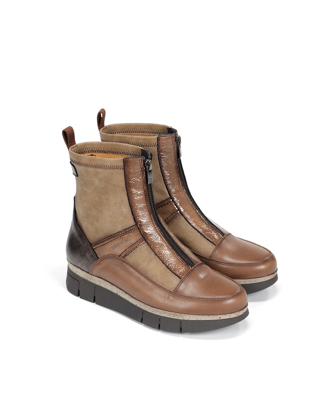 Botines de mujer fabricados en piel - Fluchos - Marrón Marrón-5