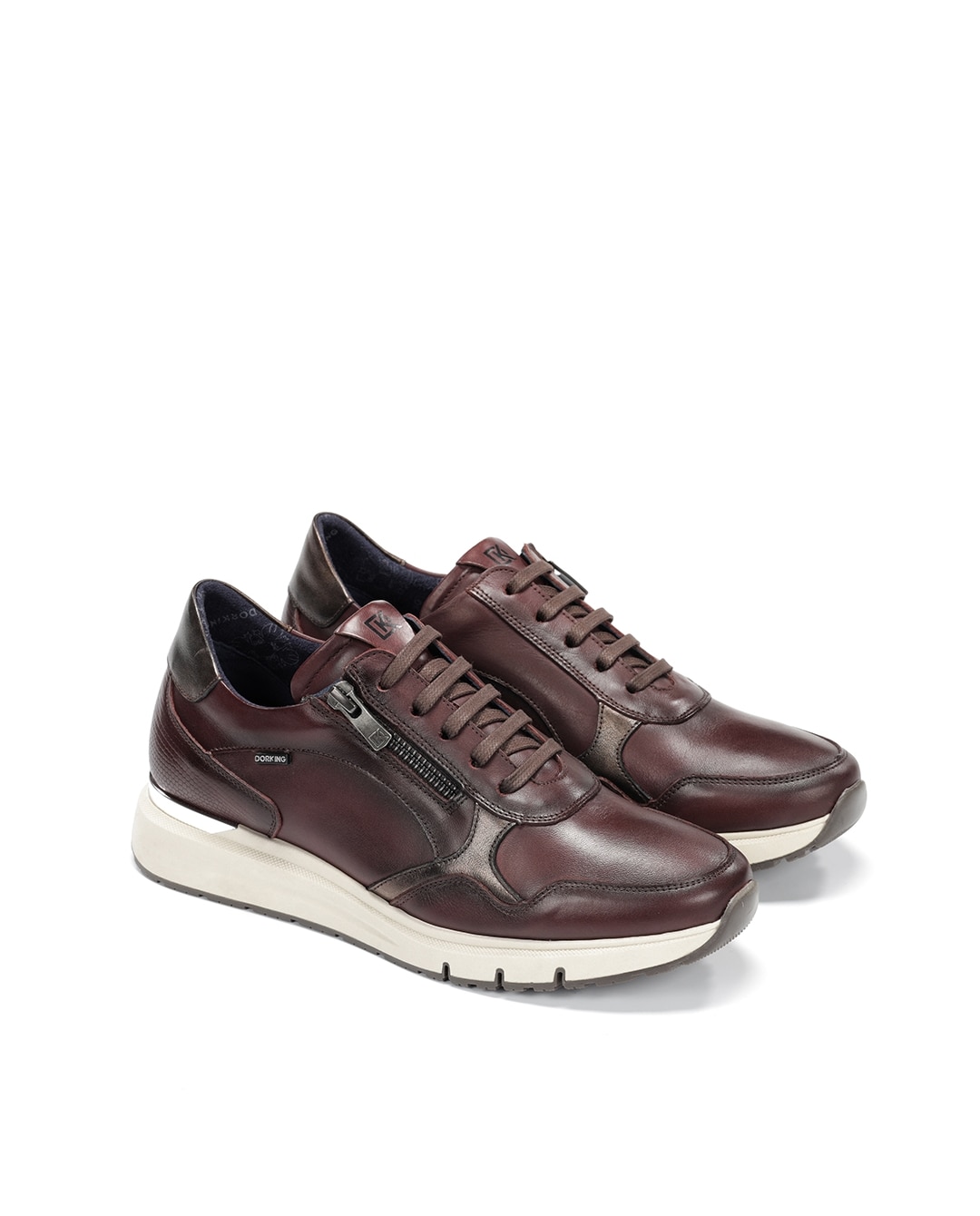 Zapatos de cordones de mujer fabricados en piel - Fluchos - Morado Morado-4