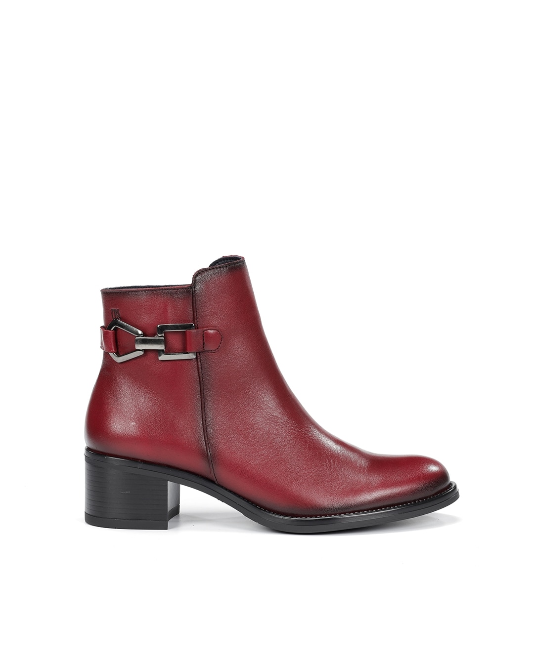 Botines de mujer fabricados en piel - Fluchos - Rojo Rojo-1