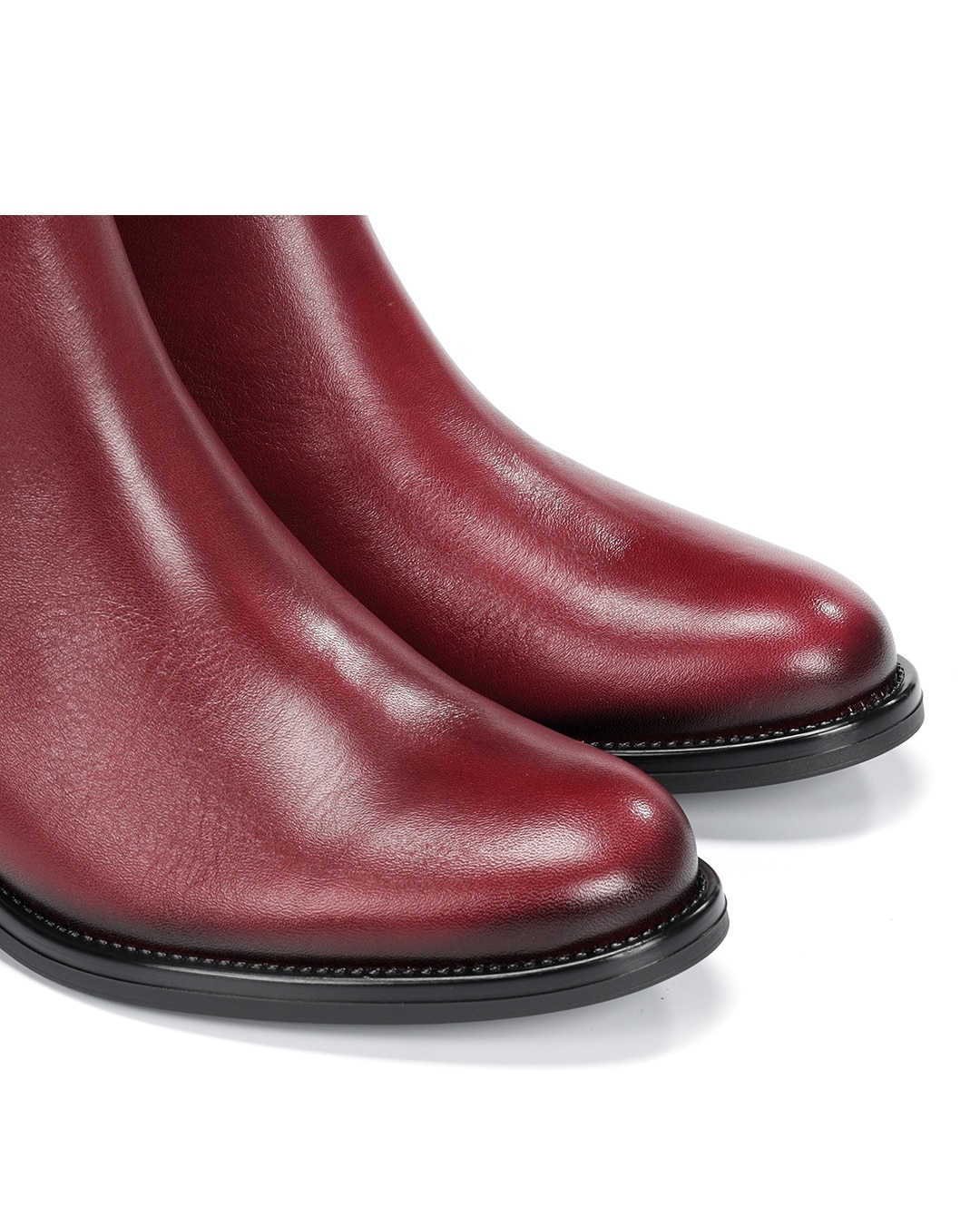 Botines de mujer fabricados en piel - Fluchos - Rojo Rojo-6