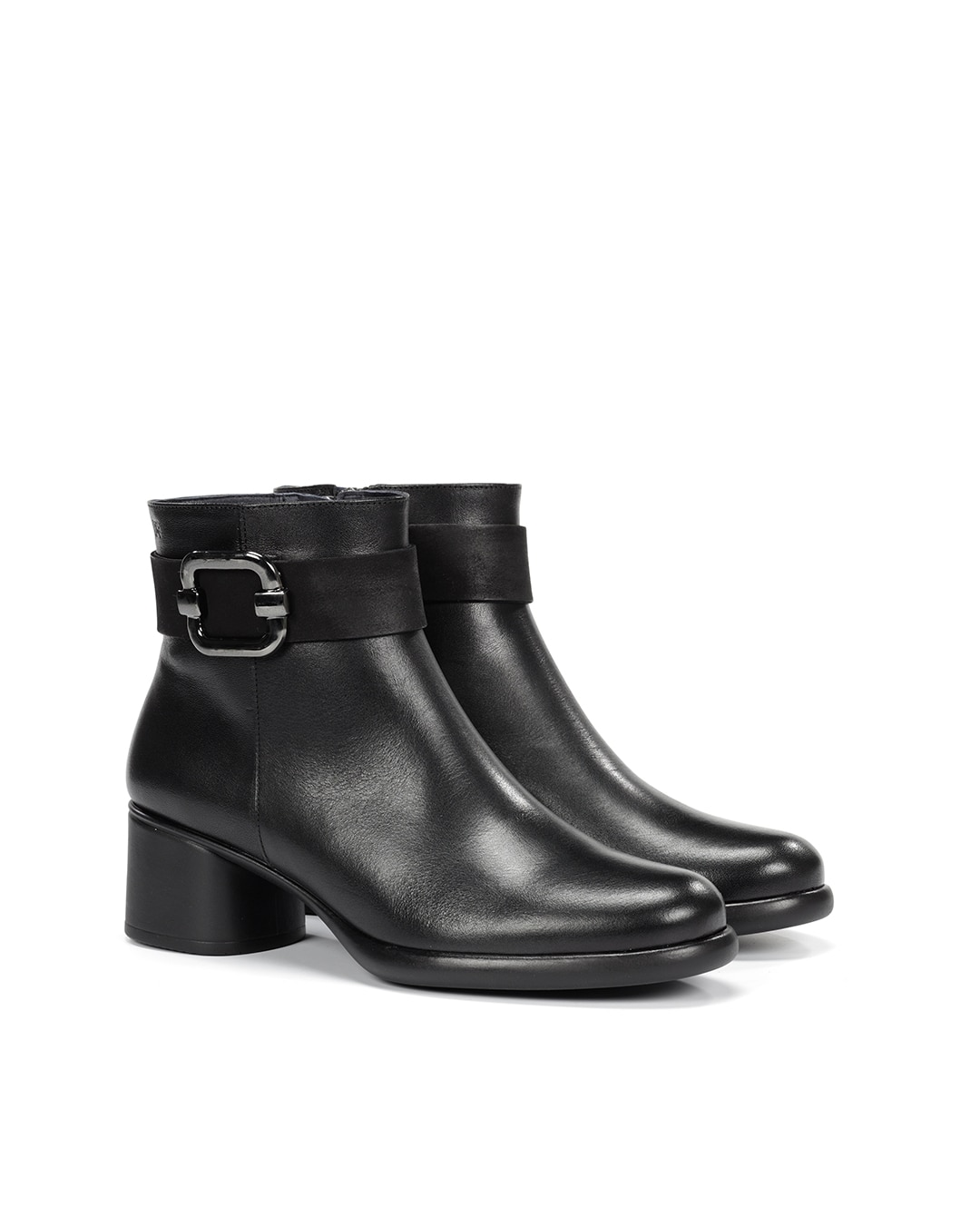 Botines de mujer fabricados en piel - Fluchos - Negro Negro-3