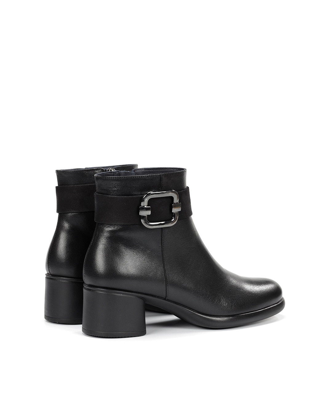 Botines de mujer fabricados en piel - Fluchos - Negro Negro-2