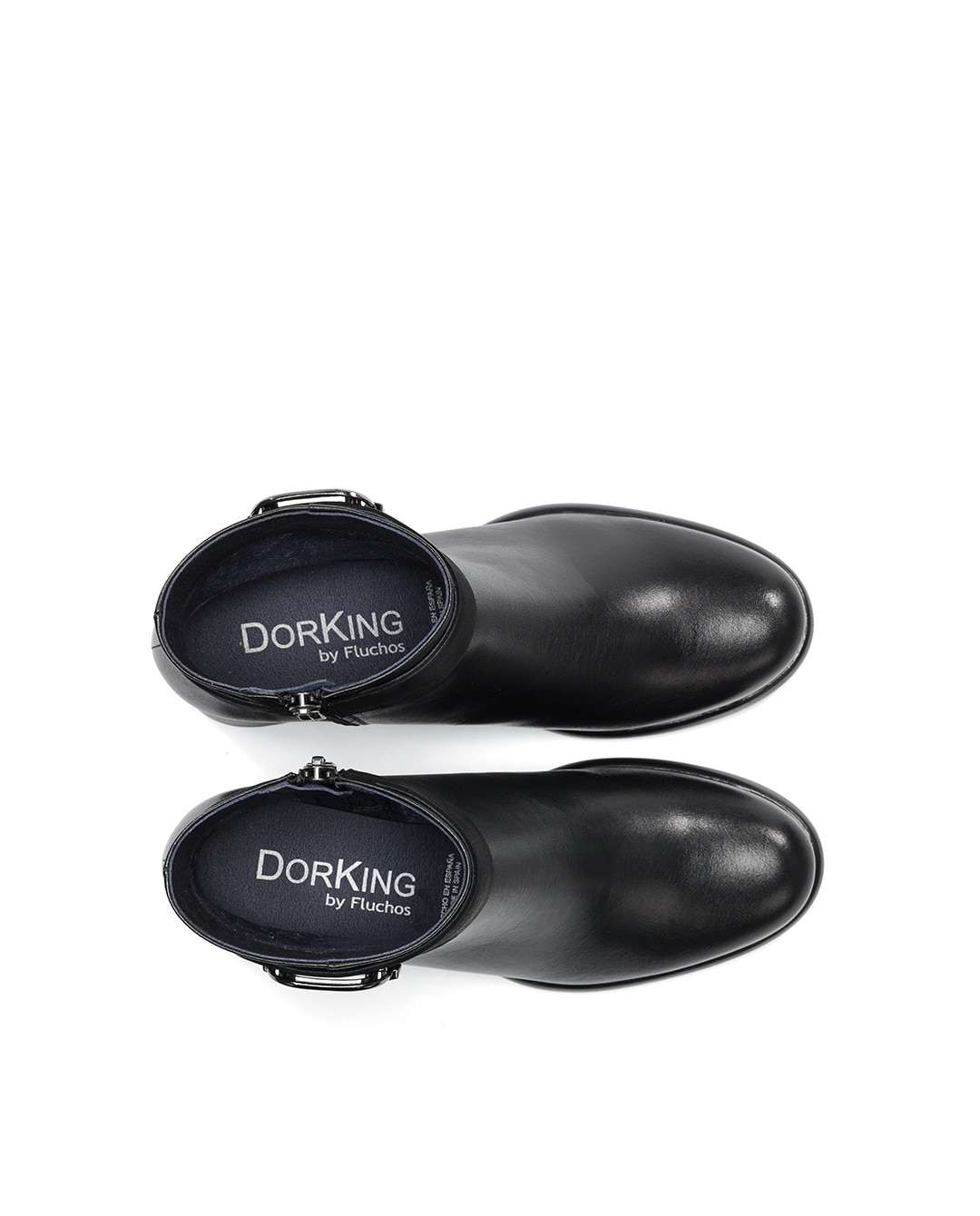 Botines de mujer fabricados en piel - Fluchos - Negro Negro-5