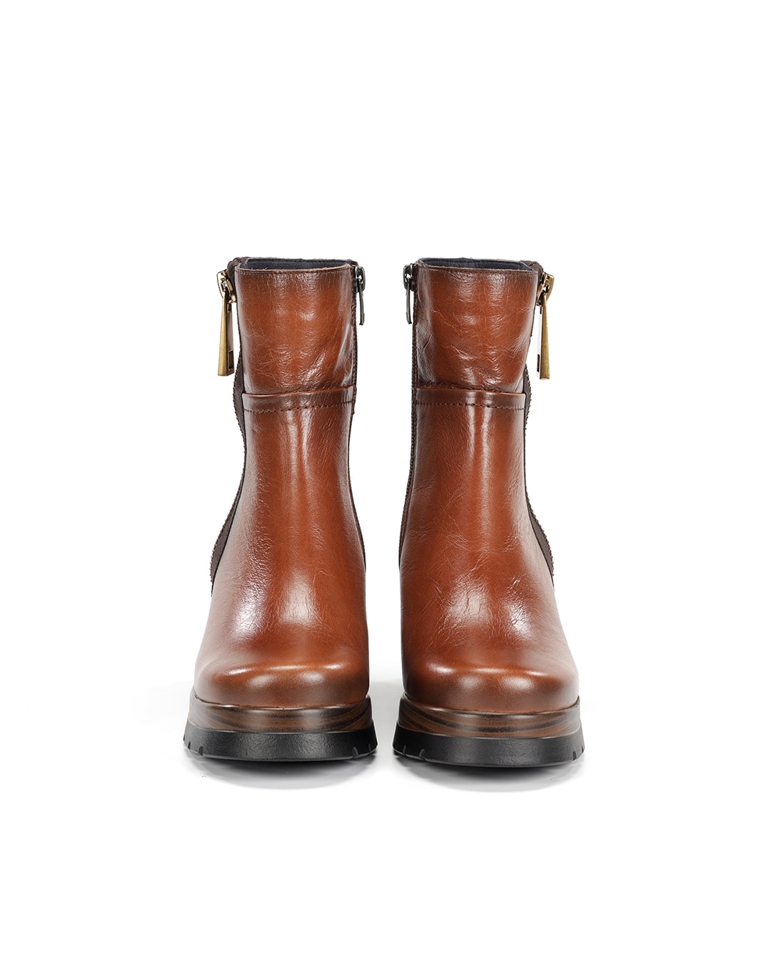 Botines de mujer fabricados en piel - Fluchos - Marrón Marrón-2