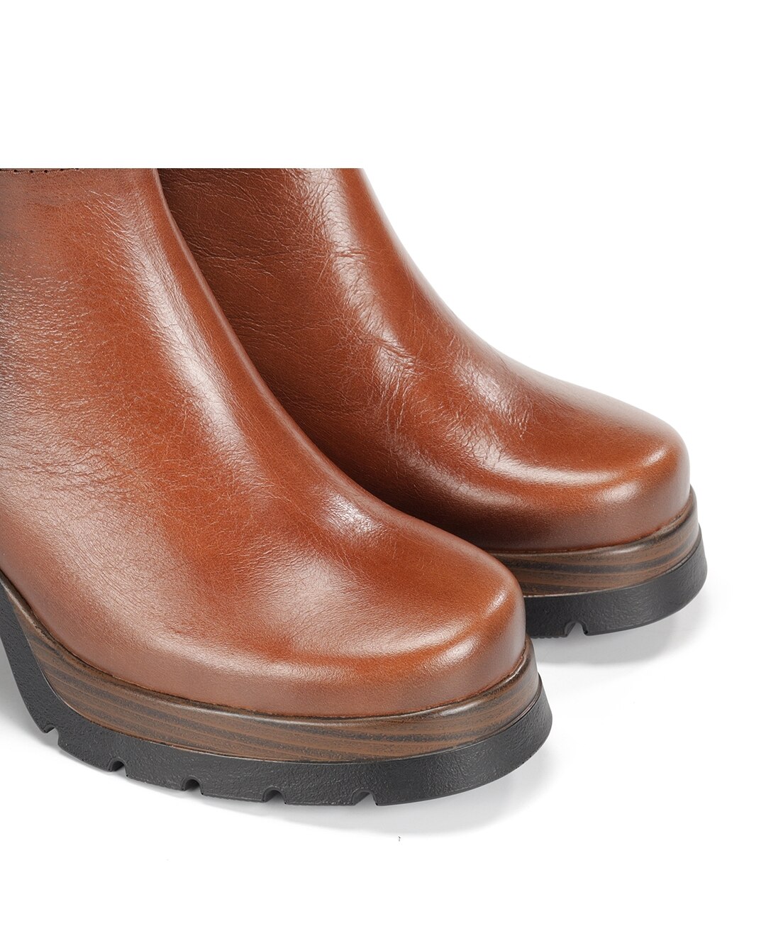 Botines de mujer fabricados en piel - Fluchos - Marrón Marrón-6