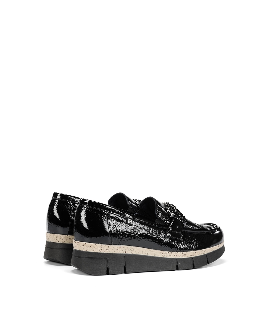 Mocasines de mujer fabricados en charol - Fluchos - Negro Negro-2