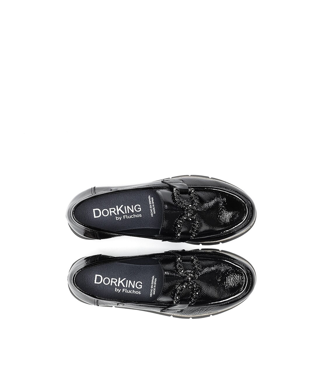 Mocasines de mujer fabricados en charol - Fluchos - Negro Negro-5