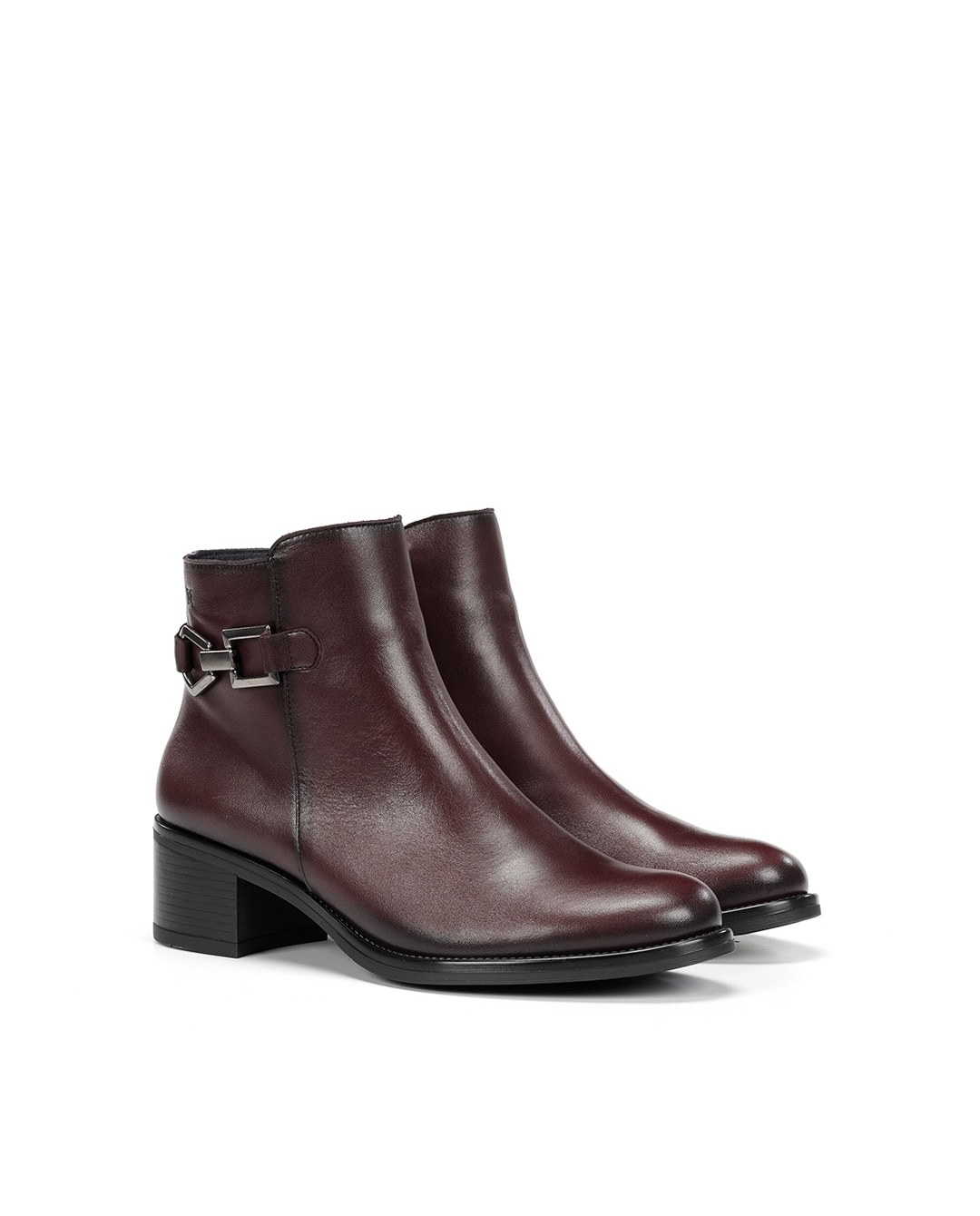 Botines de mujer fabricados en piel - Fluchos - Morado Morado-3