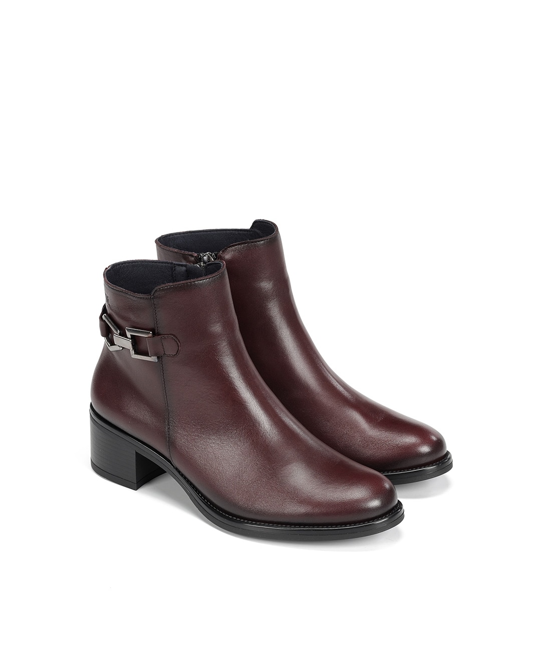 Botines de mujer fabricados en piel - Fluchos - Morado Morado-4