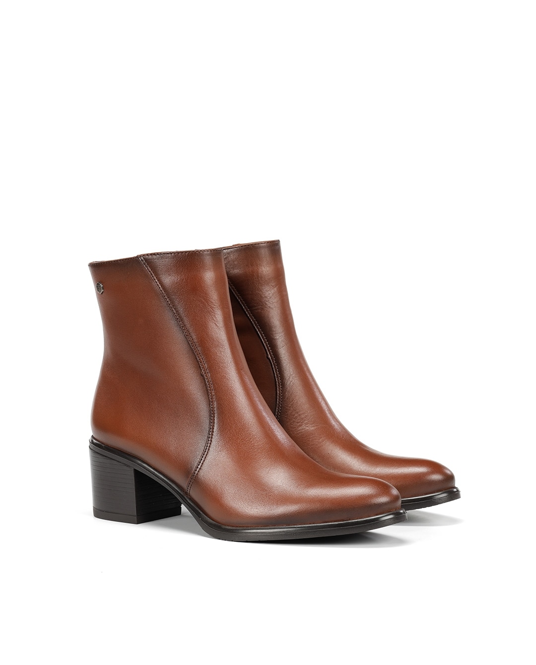 Botines de mujer fabricados en piel - Fluchos - Marrón Marrón-3