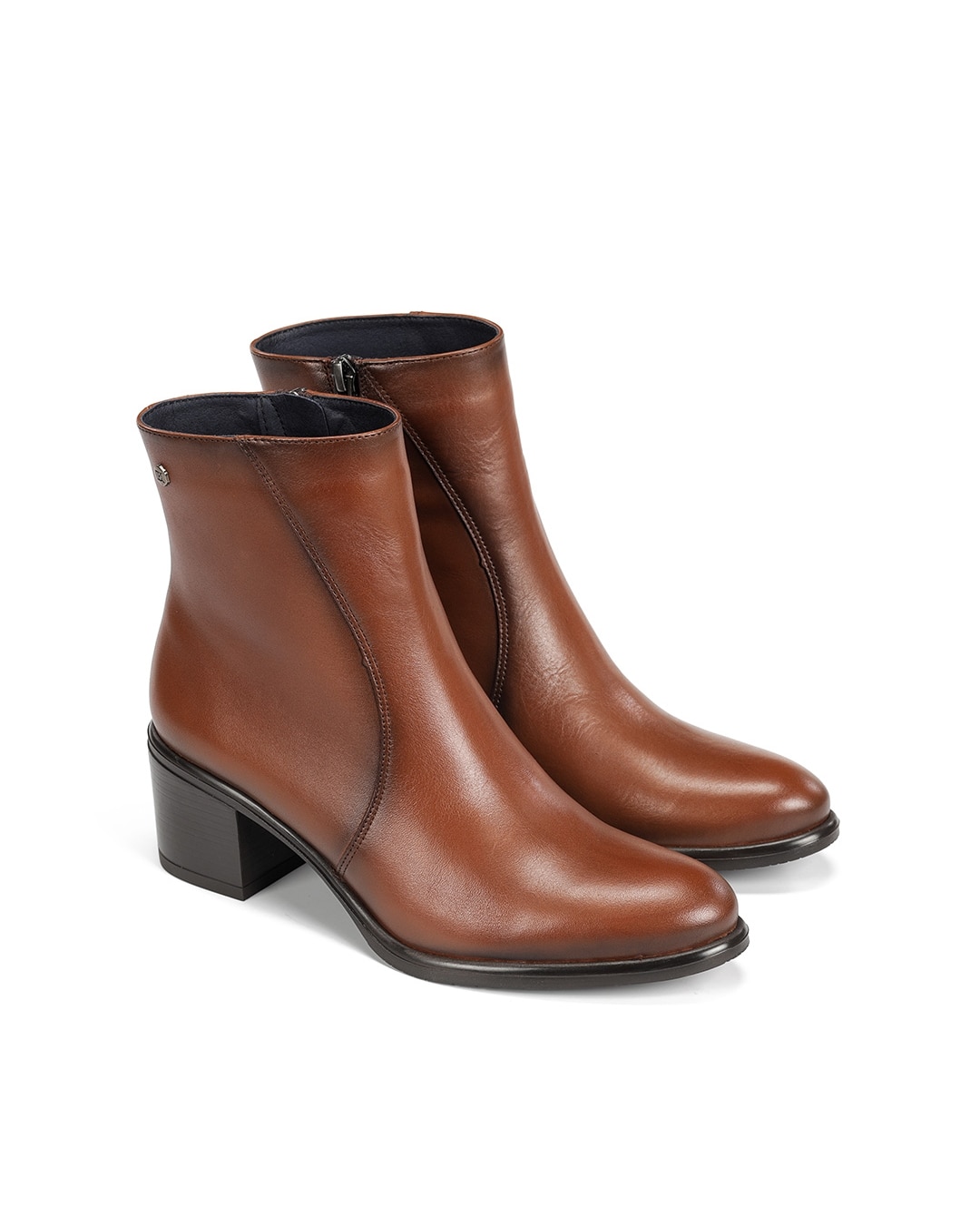 Botines de mujer fabricados en piel - Fluchos - Marrón Marrón-4
