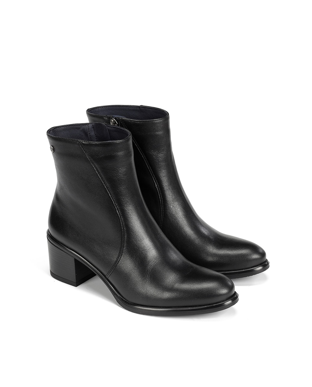 Botines de mujer fabricados en piel - Fluchos - Negro Negro-4