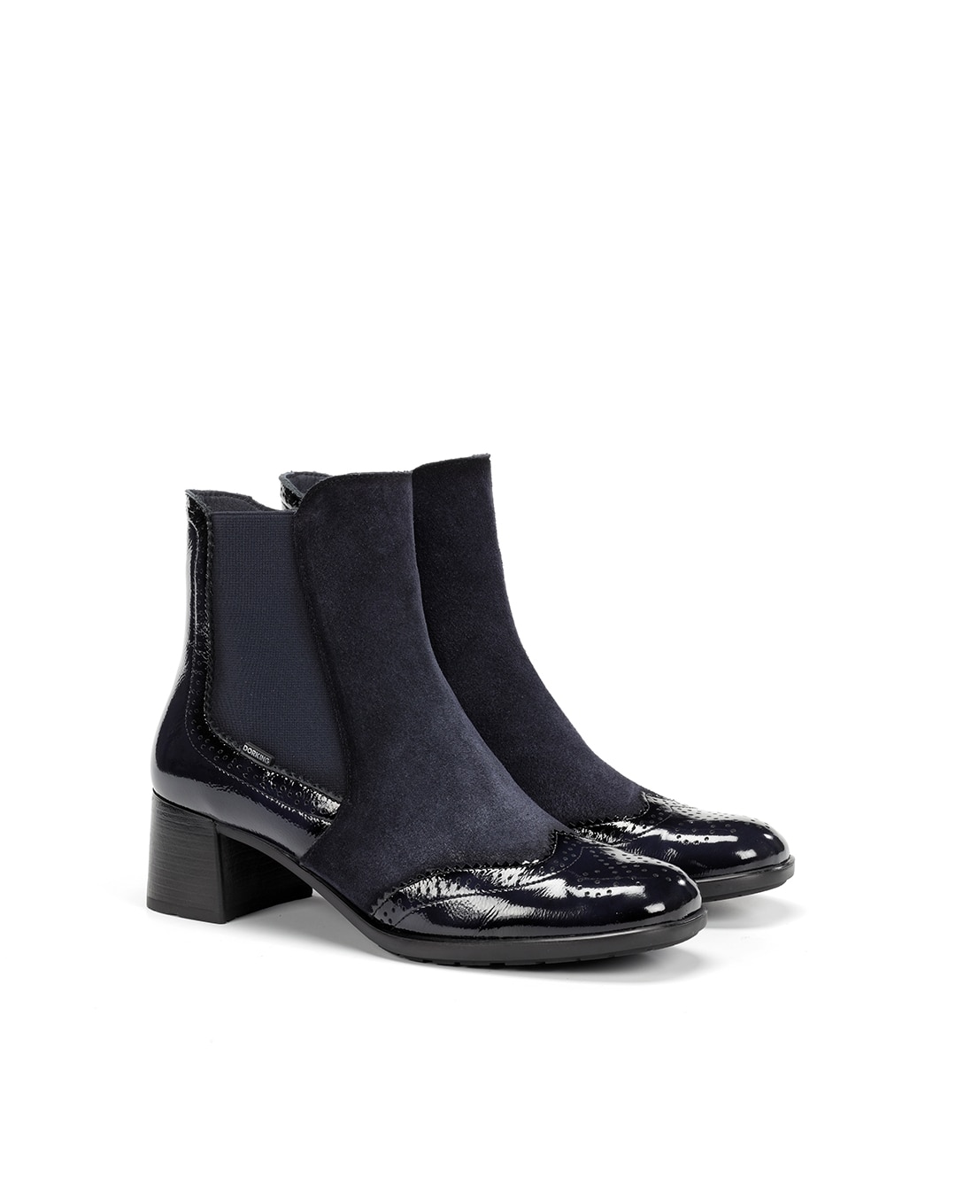 Botines de mujer fabricados en charol - Fluchos - Azul Azul-3