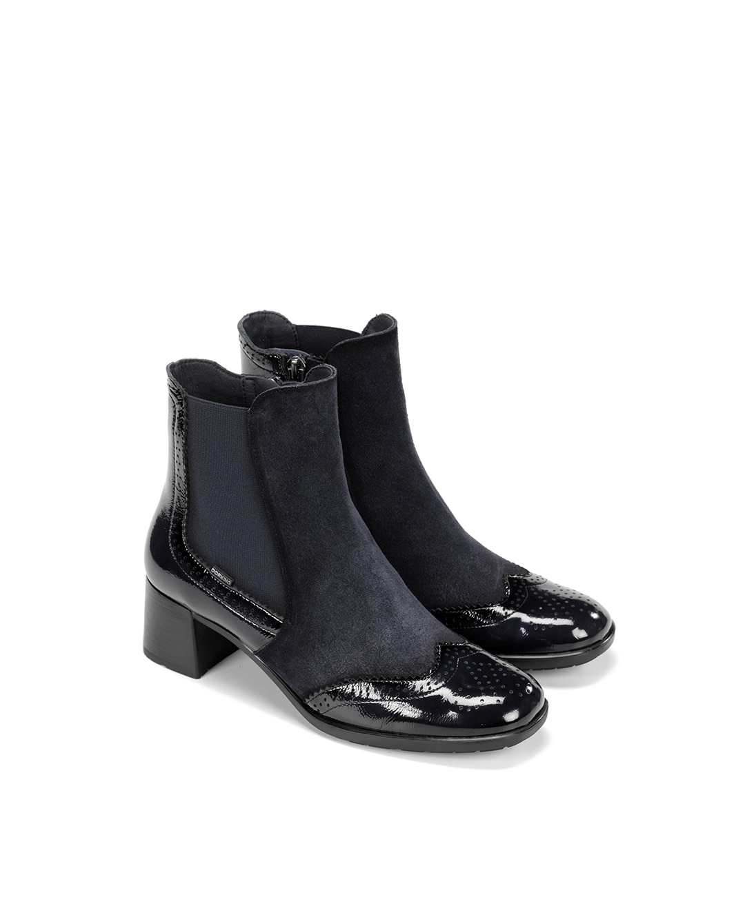 Botines de mujer fabricados en charol - Fluchos - Azul Azul-5