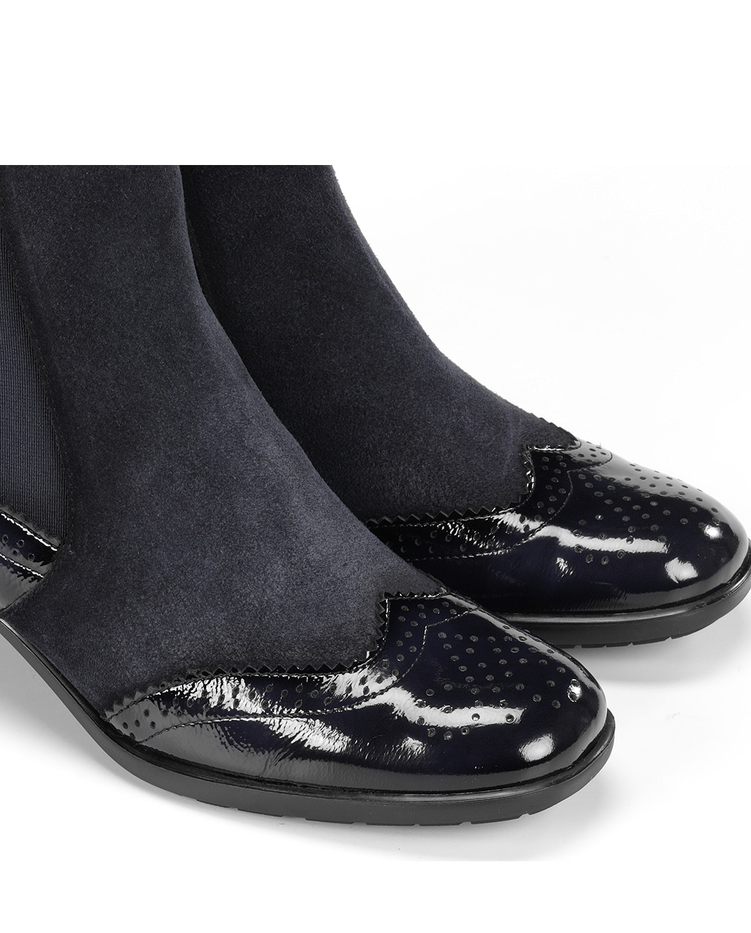 Botines de mujer fabricados en charol - Fluchos - Azul Azul-6