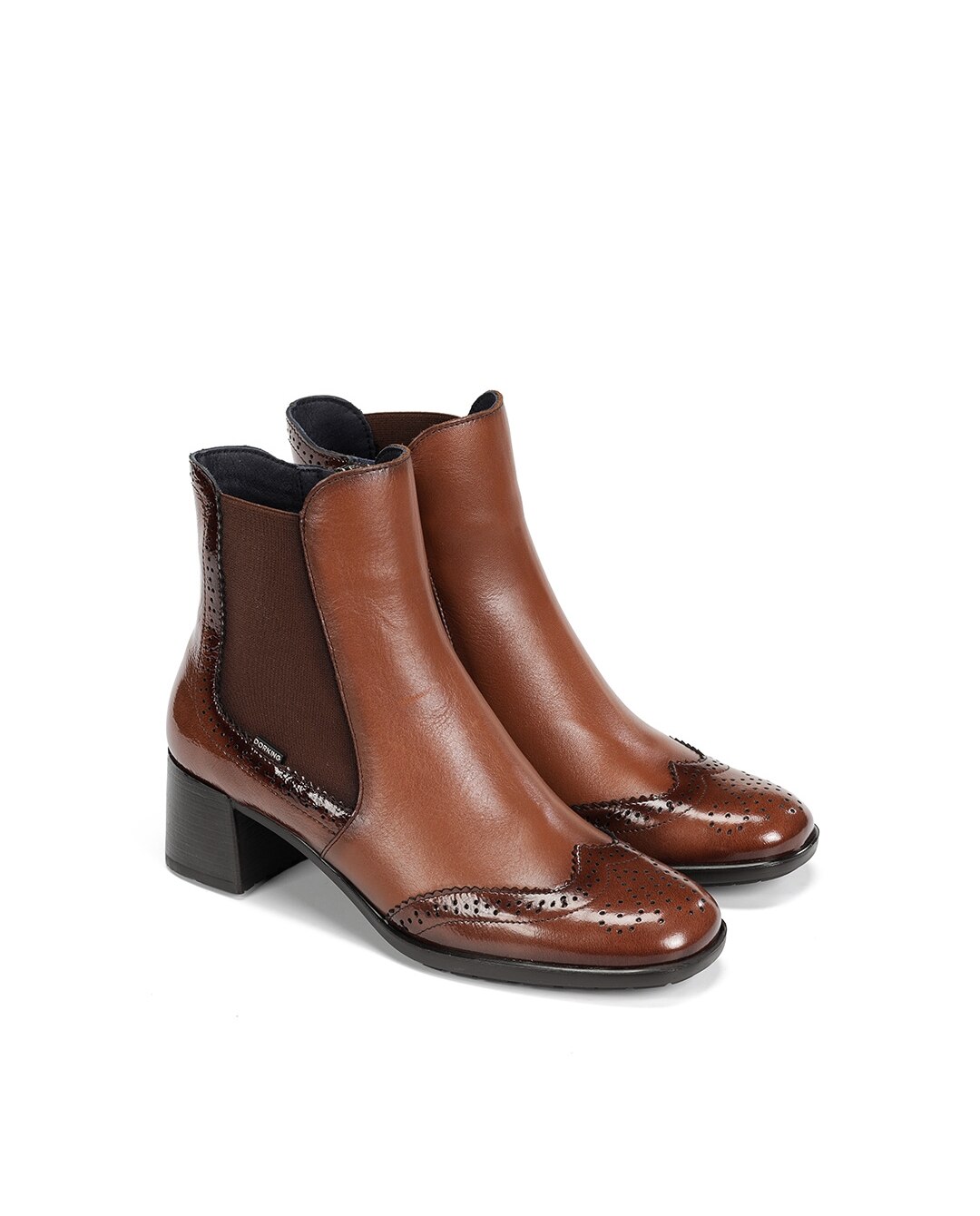 Botines de mujer fabricados en charol - Fluchos - Marrón Marrón-4
