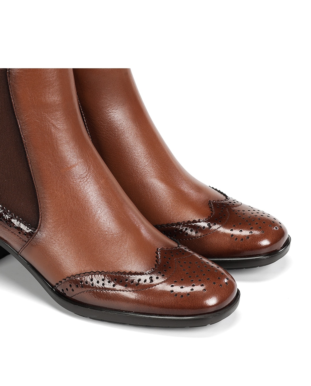 Botines de mujer fabricados en charol - Fluchos - Marrón Marrón-6