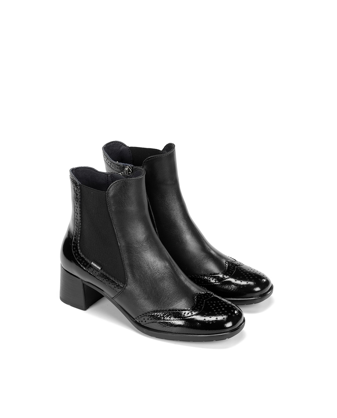 Botines de mujer fabricados en charol - Fluchos - Negro Negro-5