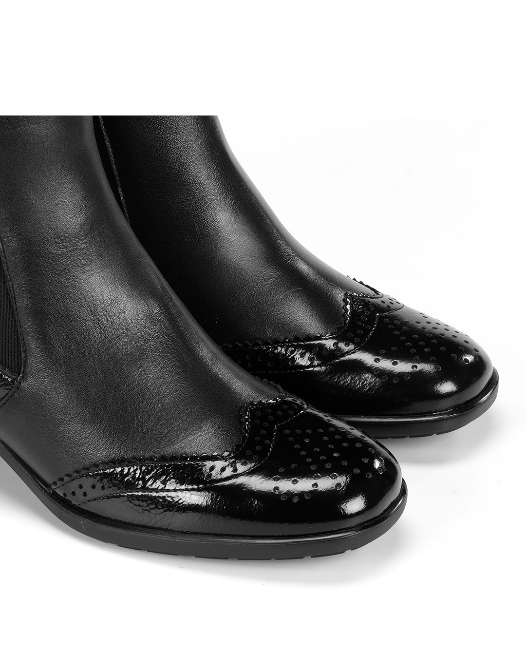 Botines de mujer fabricados en charol - Fluchos - Negro Negro-6
