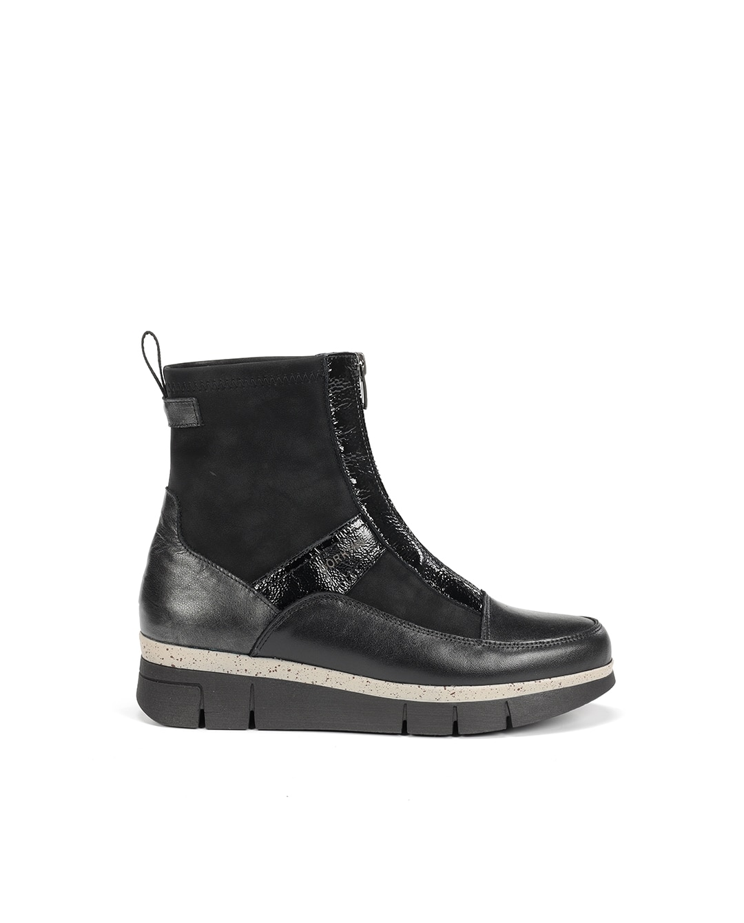 Botines de mujer fabricados en piel - Fluchos - Negro Negro-1