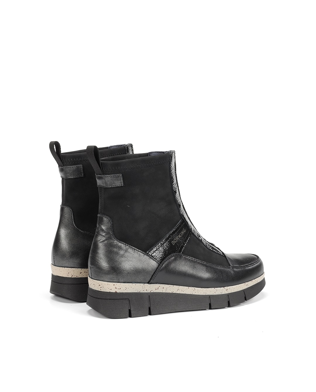 Botines de mujer fabricados en piel - Fluchos - Negro Negro-4